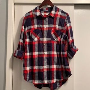 Plaid flannel button down